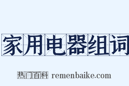 家用电器组词是什么意思的图片